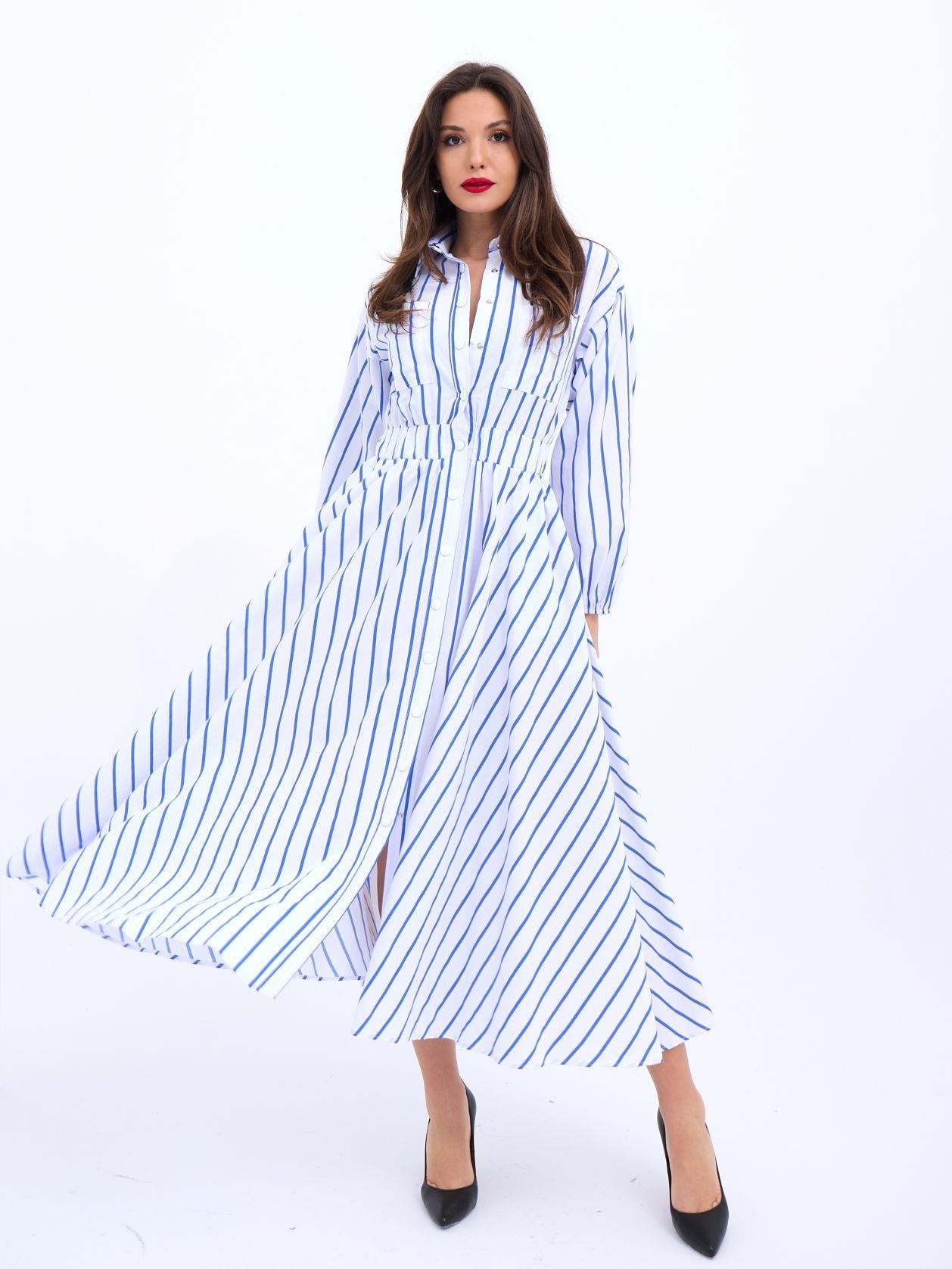 Elena striped dress image 2