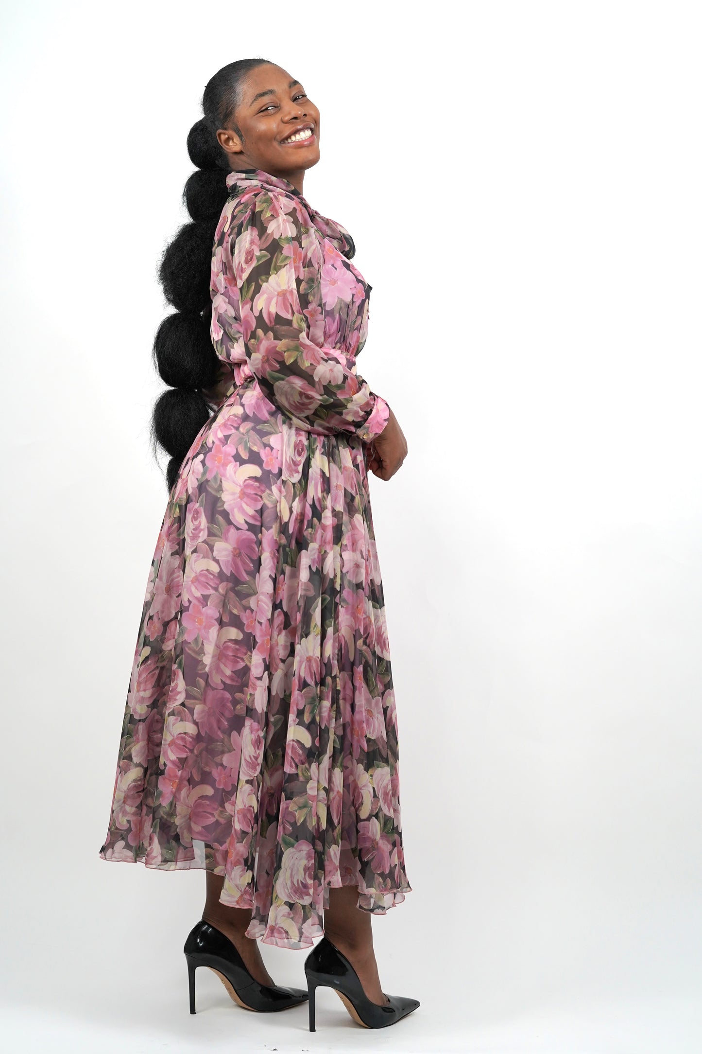 Anita Floral Bow-tie Dress